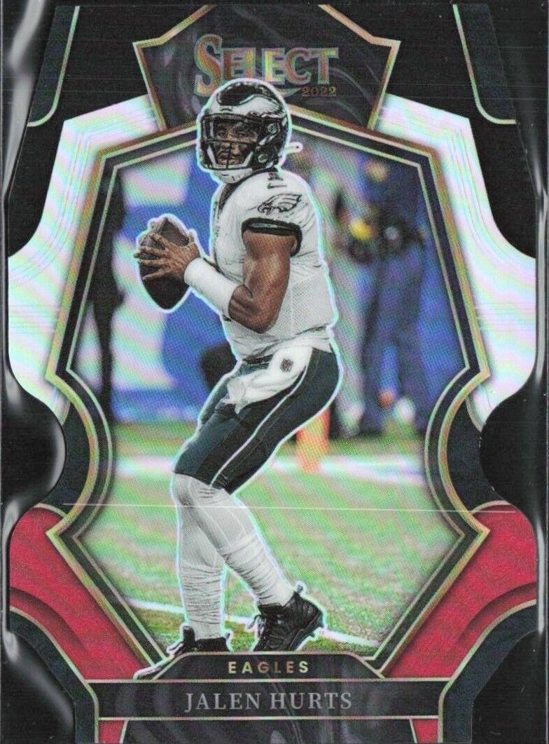 2022 Panini Select Football Black and Red Prizm Die-Cut Jalen Hurts #179