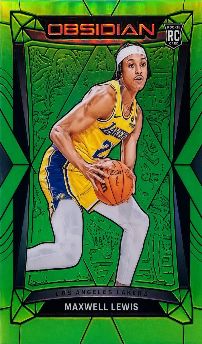 2023 Panini Obsidian Basketball Electric Etch Green Flood Maxwell Lewis #82