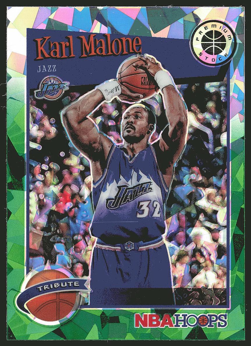 2019 Panini Hoops Premium Stock Basketball Green Karl Malone #286 CSG 8