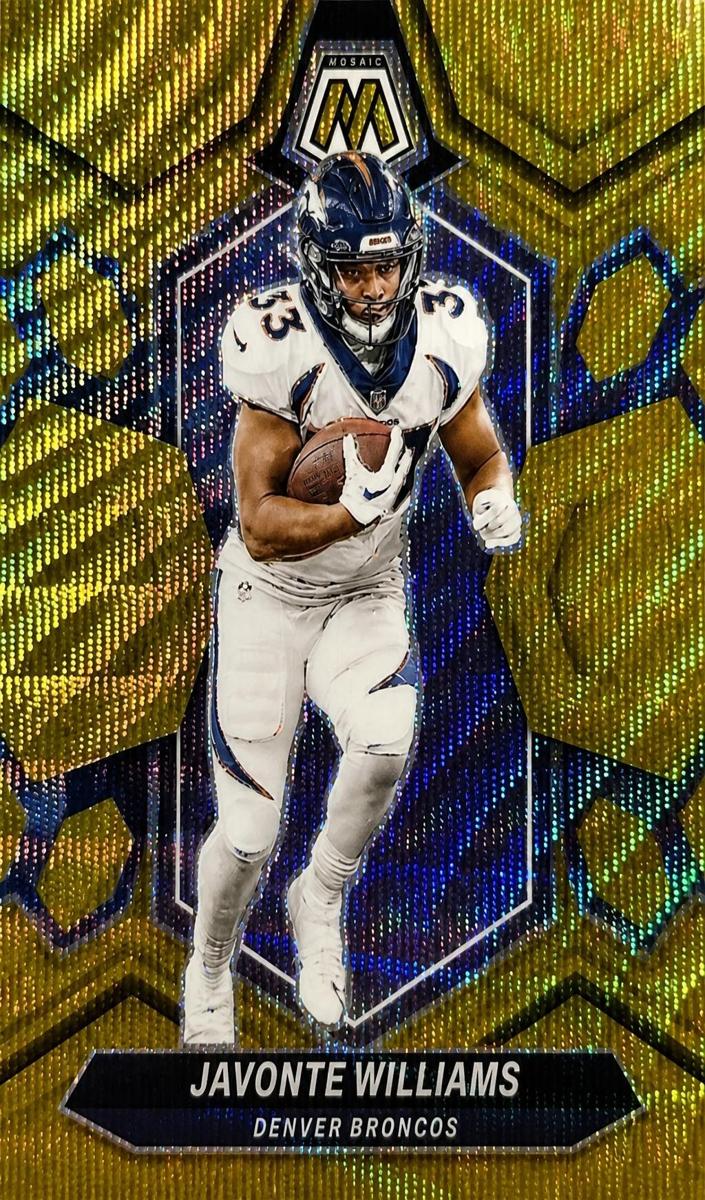 2024 Panini Mosaic Football Gold Wave Javonte Williams #65