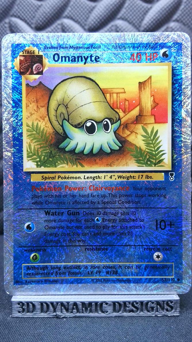 2002 Pokemon Legendary Collection Reverse Foil Omanyte #57 PSA 8.5