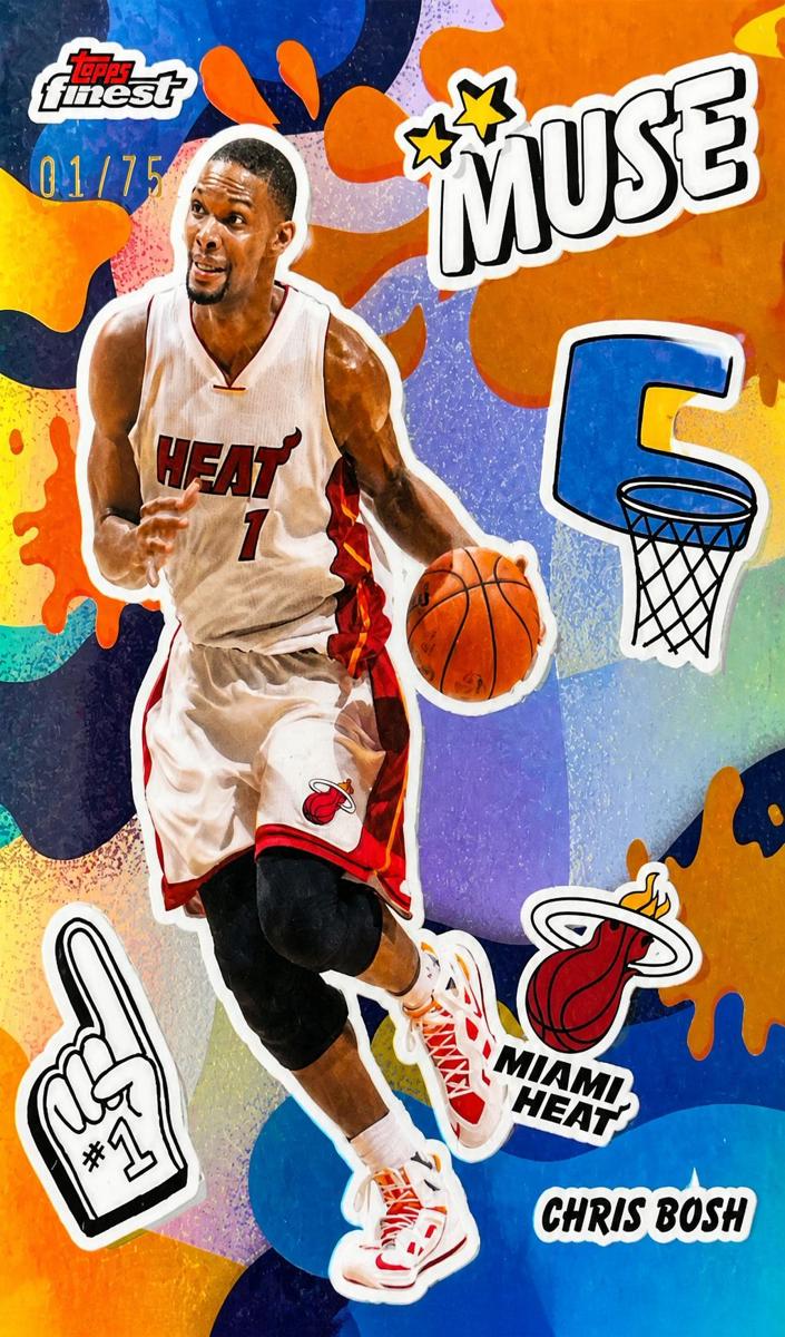 2025 Topps Finest Basketball Die-Cut Refractor Chris Bosh #M-27