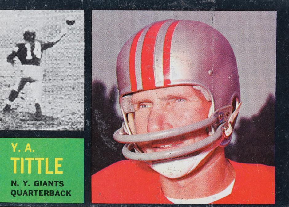 1962 Topps Football Y.A. Tittle #102