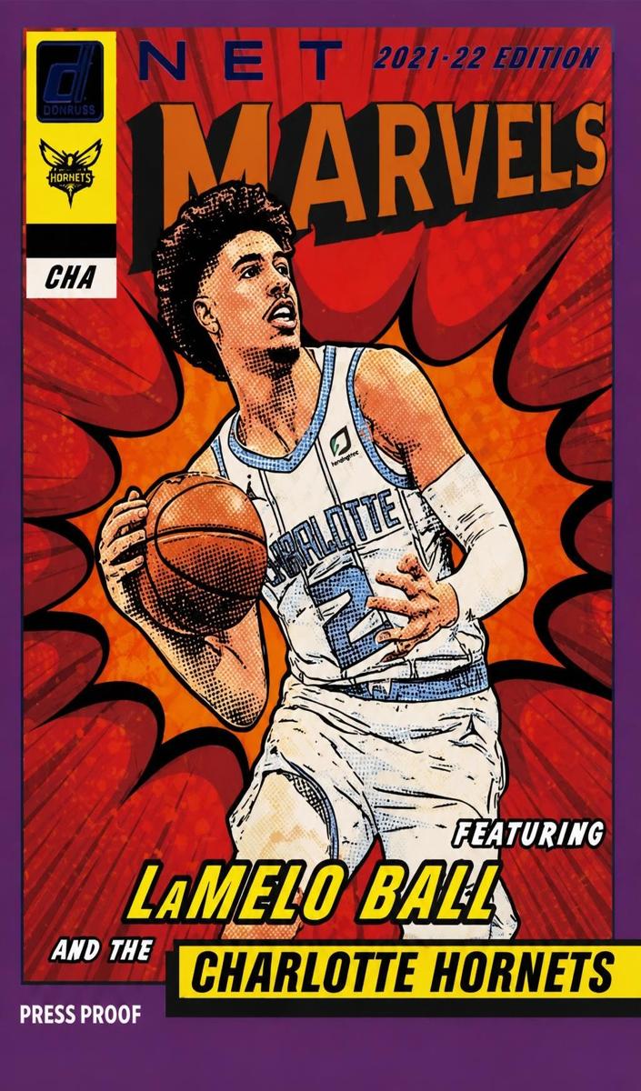 2021 Panini Donruss Basketball Press Proof Purple LaMelo Ball #10 SGC 9