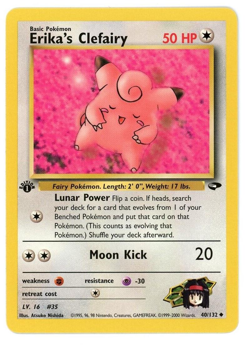 2000 Pokemon Gym Challenge 1st Edition Erika's Clefairy #40 PSA 10