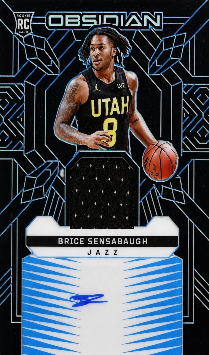 2023 Panini Obsidian Basketball Electric Etch Blue FOTL Brice Sensabaugh #207 PSA 9