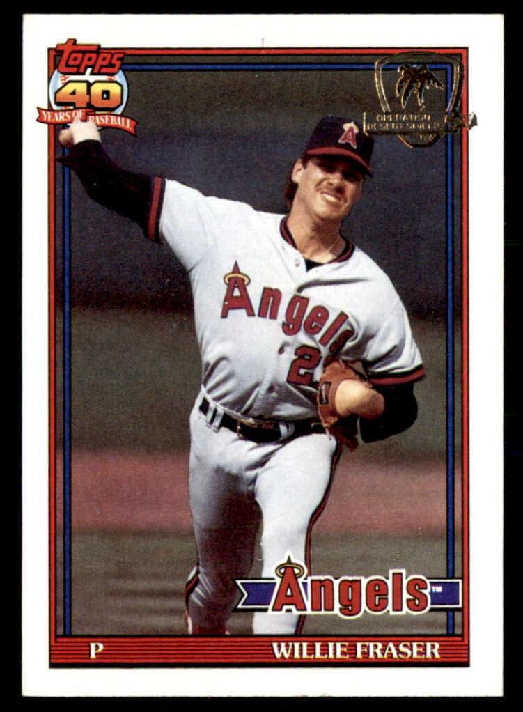 1991 Topps Baseball Willie Fraser #784
