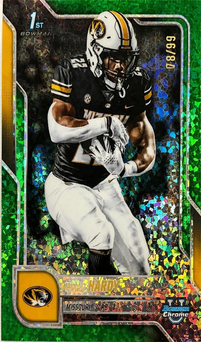 2025 Bowman Chrome University Football Green Mini-Diamond Refractor Ahmad Hardy #176