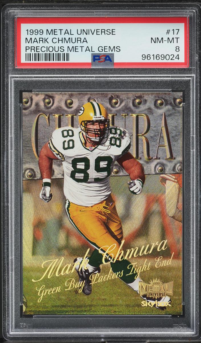 1999 Skybox Metal Universe Football Precious Metal Gems Mark Chmura #17