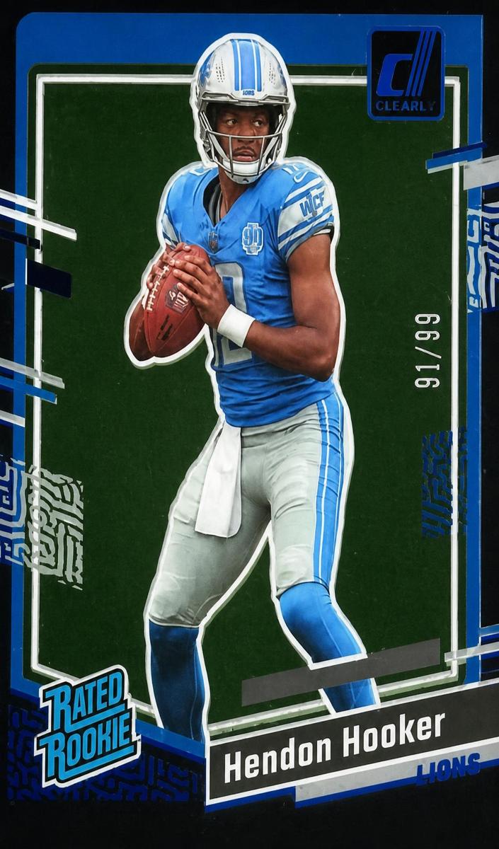 2023 Panini Clearly Donruss Football Blue Hendon Hooker #61 PSA 8.5