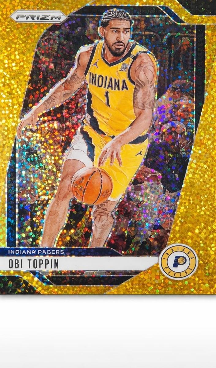 2024 Panini Prizm Basketball Gold Sparkle Obi Toppin #11 PSA 10