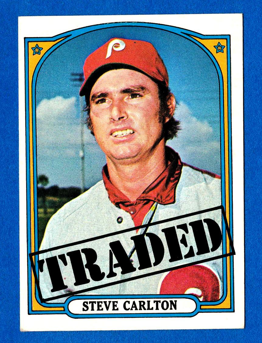 1972 Topps Baseball Traded Steve Carlton #751 PSA 8