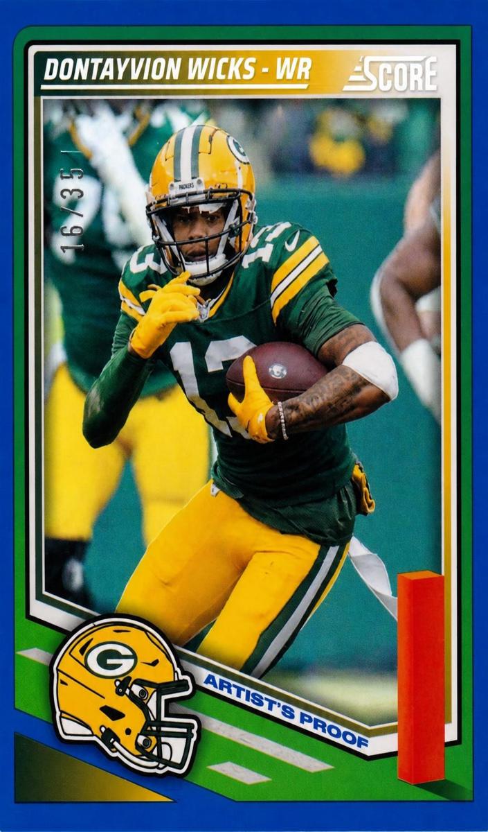 2025 Panini Score Football Artist's Proof Dontayvion Wicks #292
