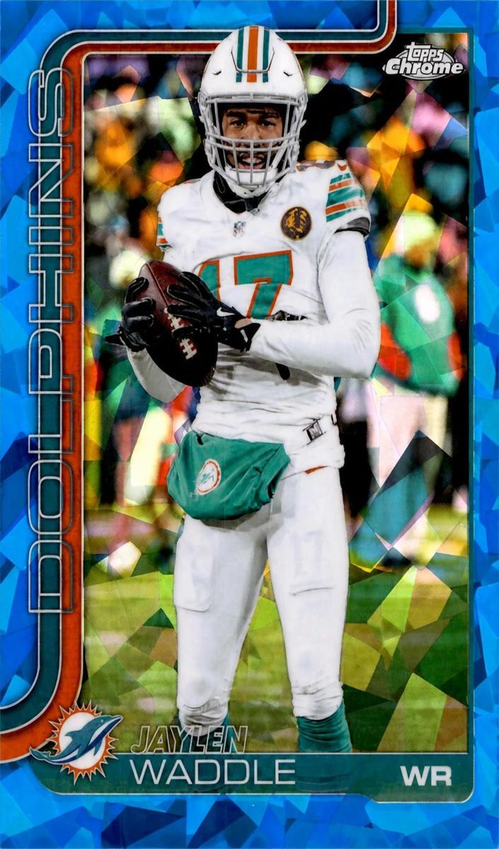 2025 Topps Chrome Sapphire Football Jaylen Waddle #186