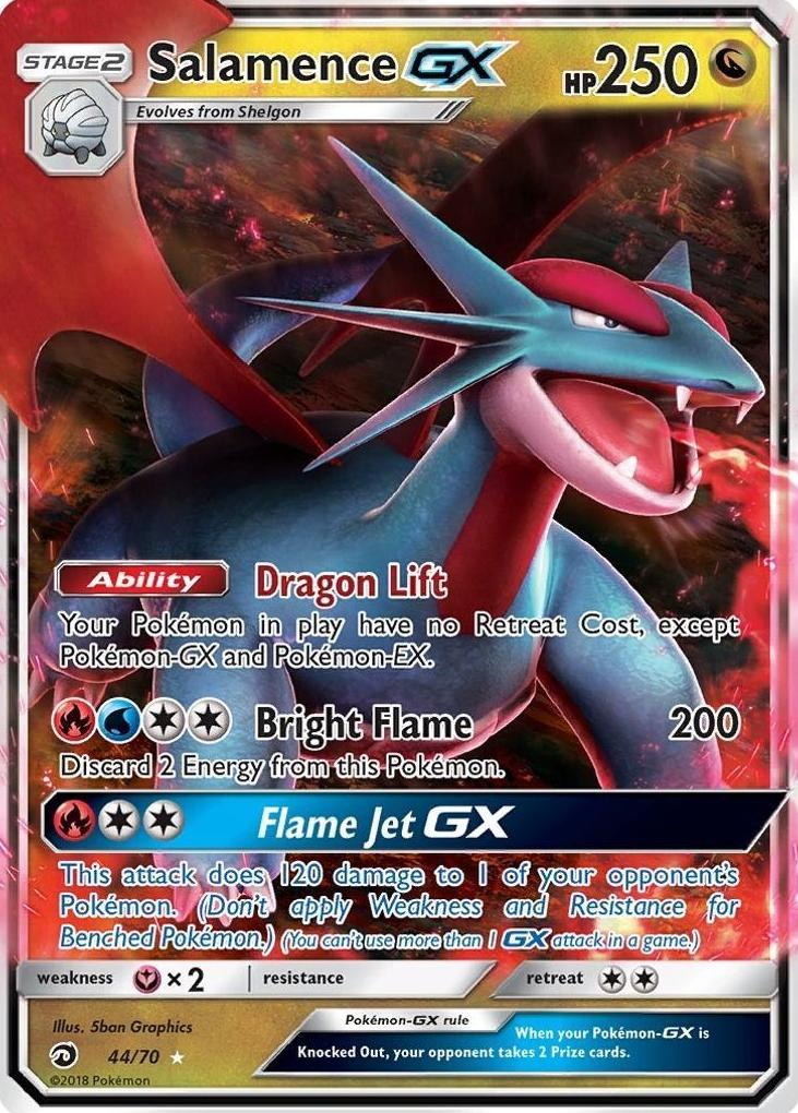 2018 Pokemon Sun & Moon Dragon Majesty Salamence #44