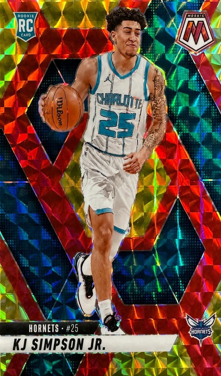 2024 Panini Mosaic Basketball Choice Fusion Red and Yellow KJ Simpson Jr. #239