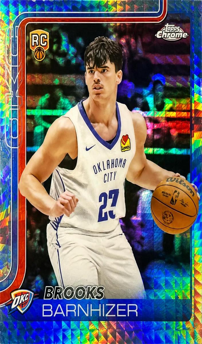 2025 Topps Chrome Basketball Prism Refractor Brooks Barnhizer #295