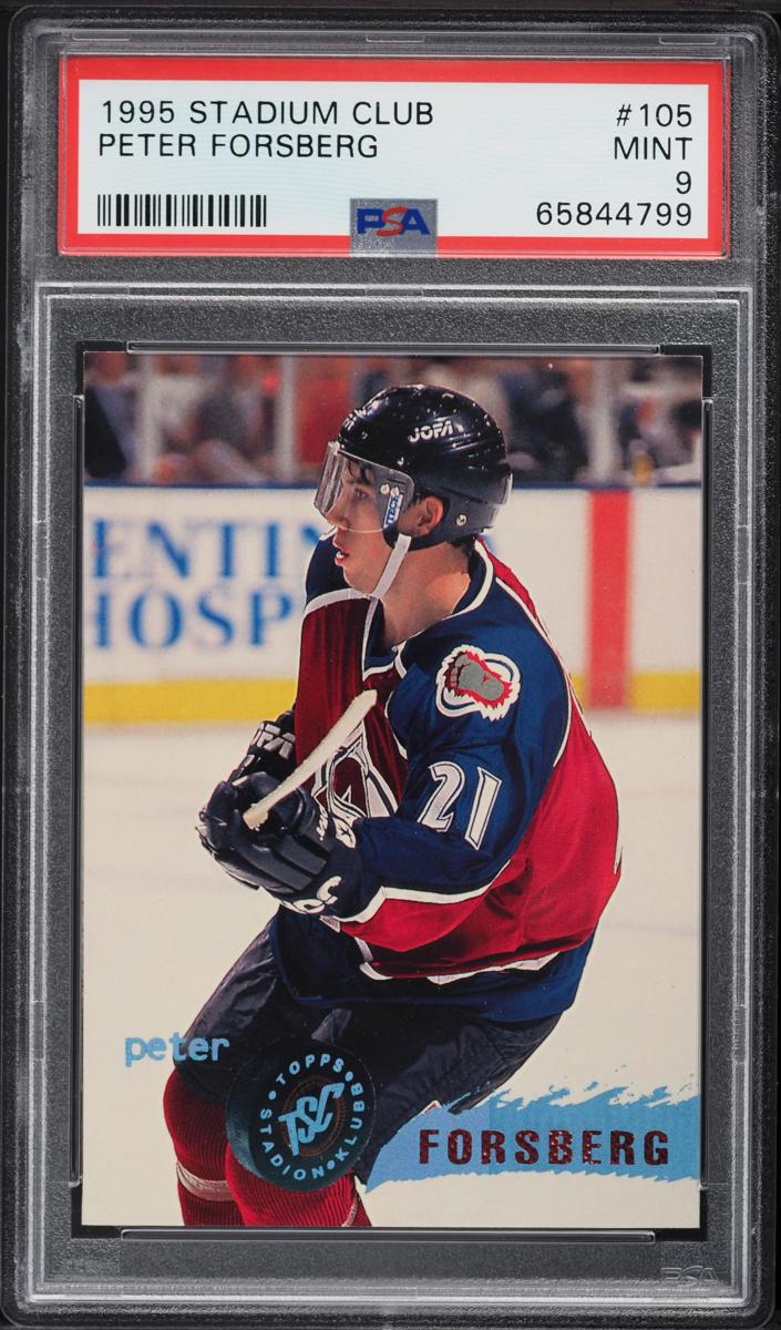 1995 Topps Stadium Club Hockey Peter Forsberg #105 PSA 9
