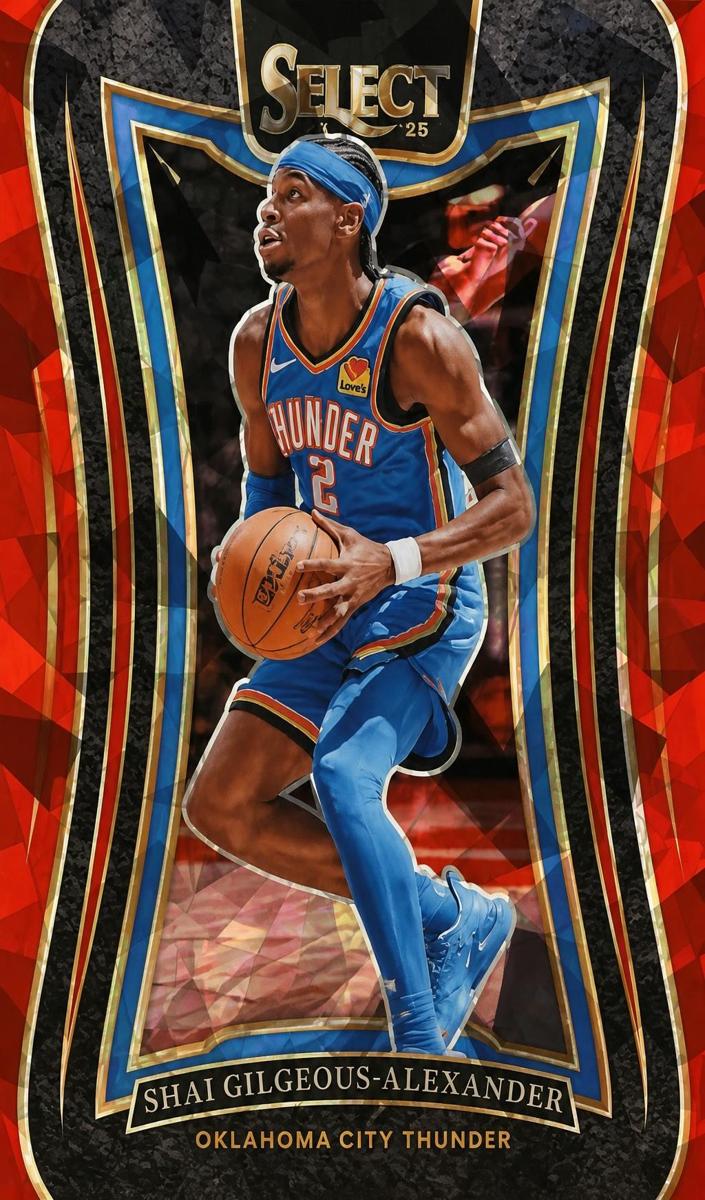 2024 Panini Select Basketball Red Cracked Ice Shai Gilgeous-Alexander #319