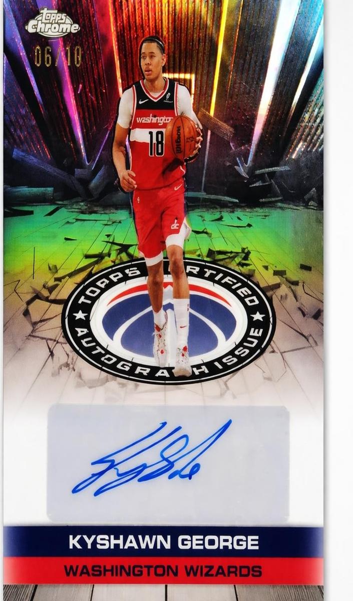 2025 Topps Chrome Basketball Black Refractor Kyshawn George #TAU-KYG