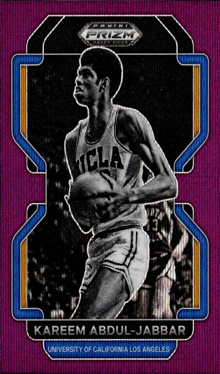 2022 Panini Prizm Draft Picks Basketball Purple Wave Kareem Abdul-Jabbar #30