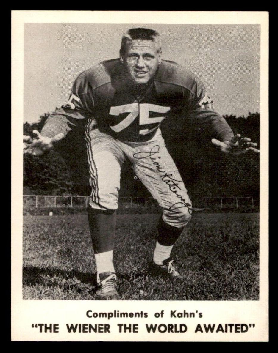 1963 Kahn's Wieners Football Jim Katcavage #NNO