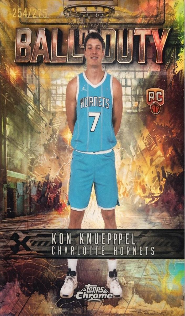 2025 Topps Chrome Basketball Yellow Refractor Kon Knueppel #BD-23