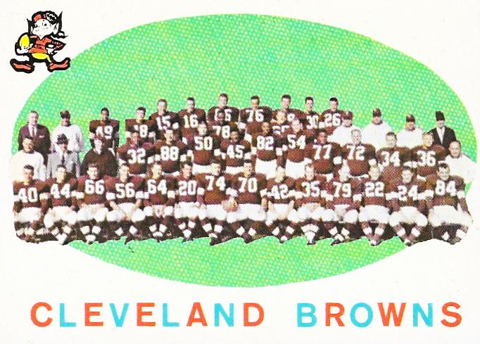 1959 Topps Football Cleveland Browns Team #161 PSA 7
