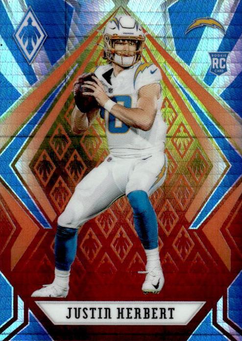 2020 Panini Phoenix Football Fire Burst Justin Herbert #103 PSA 10