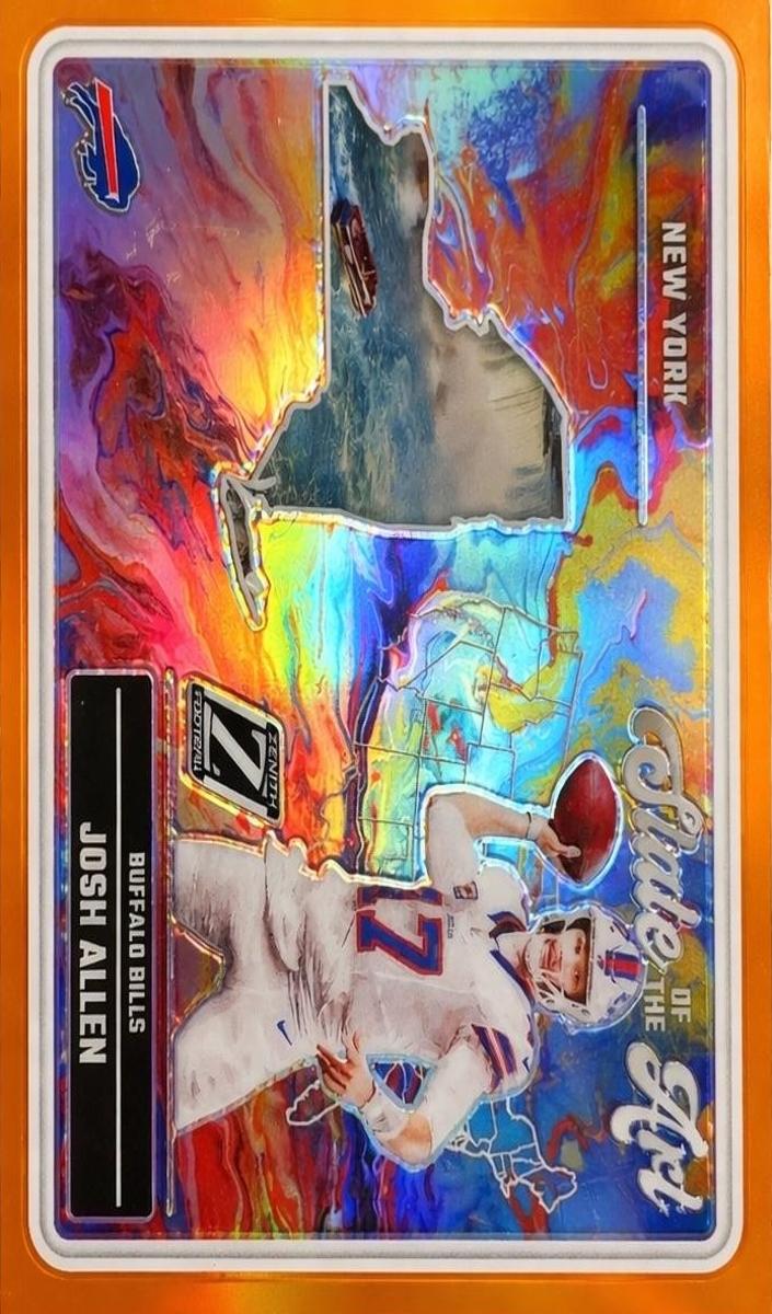 2024 Panini Zenith Football Orange Josh Allen #7 PSA 9