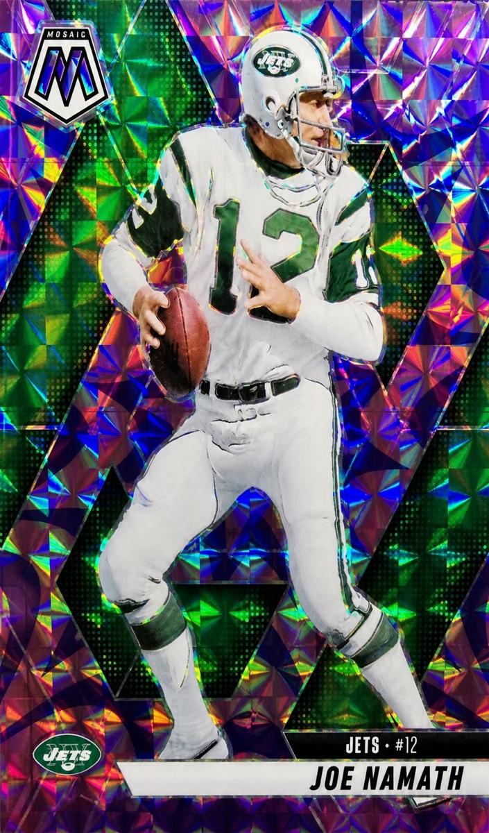 2025 Panini Mosaic Football Reactive Purple Joe Namath #39