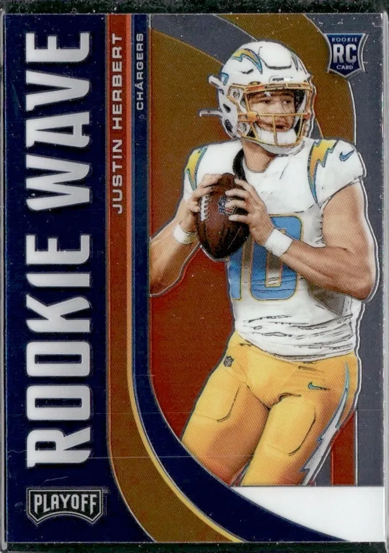 2020 Panini Playoff Football Justin Herbert #RW-4 PSA 10