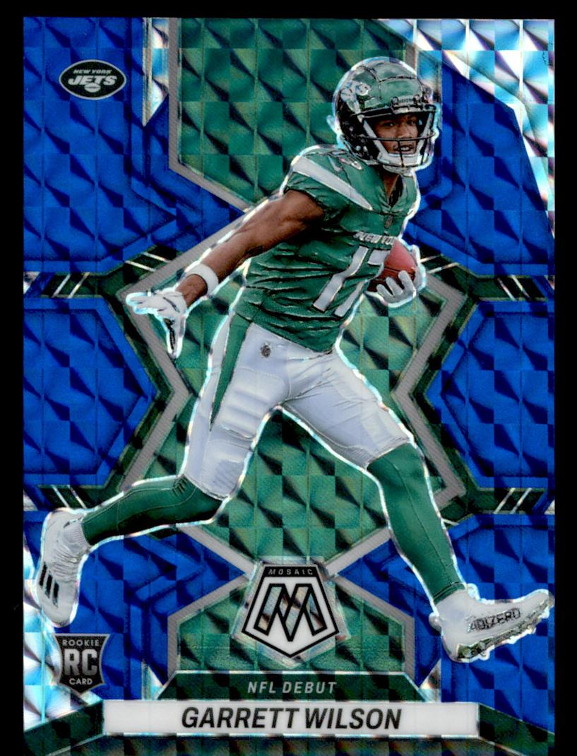 2022 Panini Mosaic Football Blue Garrett Wilson #276 PSA 9