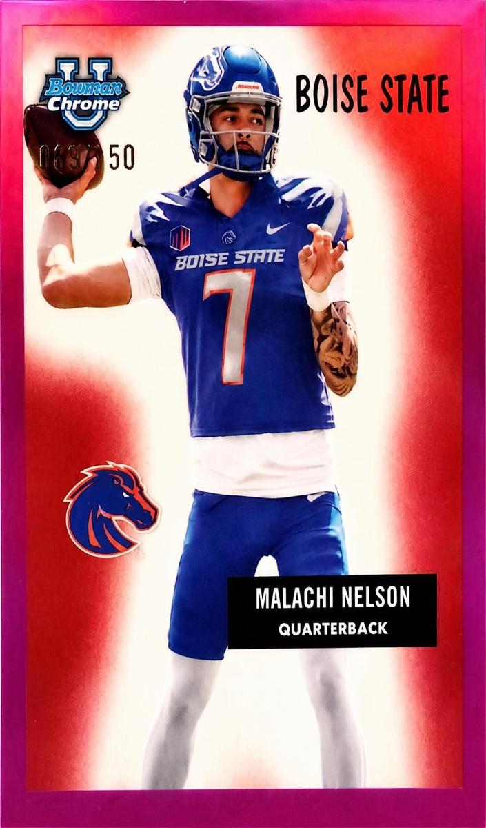 2024 Bowman Chrome University Football Fuchsia Refractor Malachi Nelson #55B-8