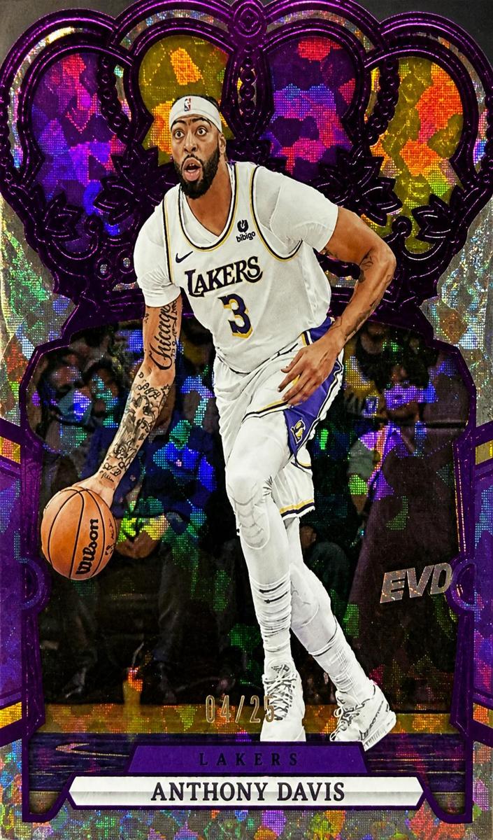 2023 Panini Crown Royale Basketball Crystal Purple Anthony Davis #62