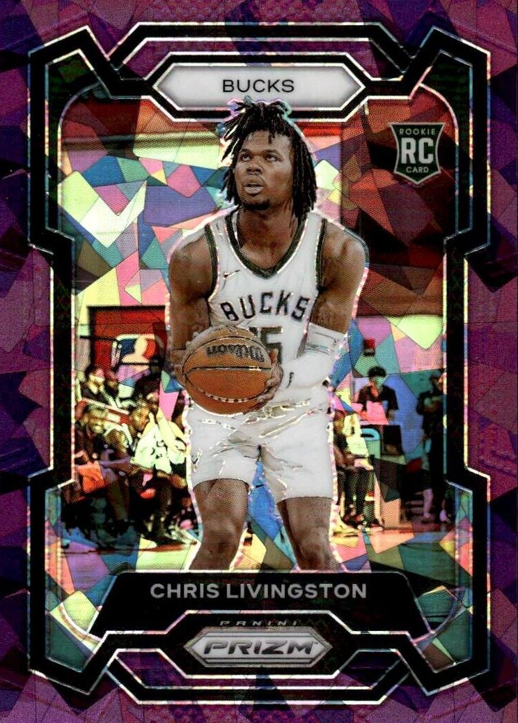 2023 Panini Prizm Basketball Purple Ice Chris Livingston #156 PSA 9