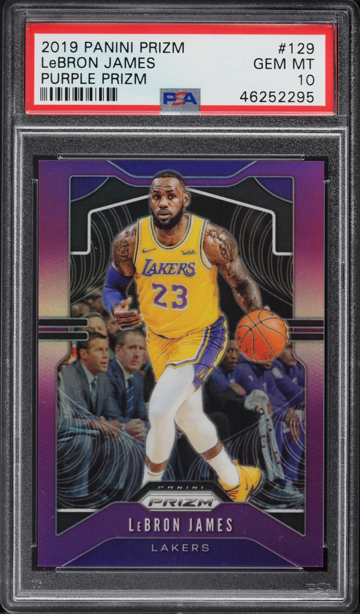 2019 Panini Prizm Basketball Purple LeBron James #129 BGS 9.5