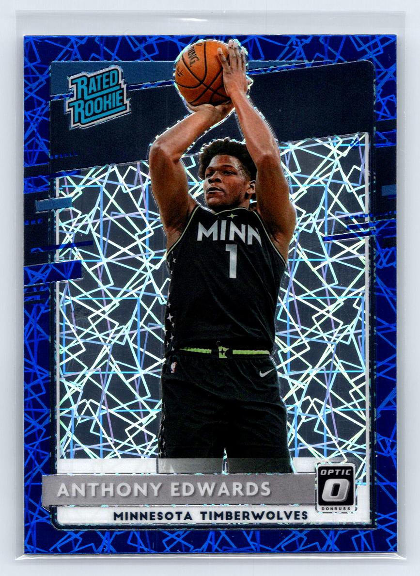2020 Donruss Optic Basketball Blue Velocity Anthony Edwards #151 PSA 10