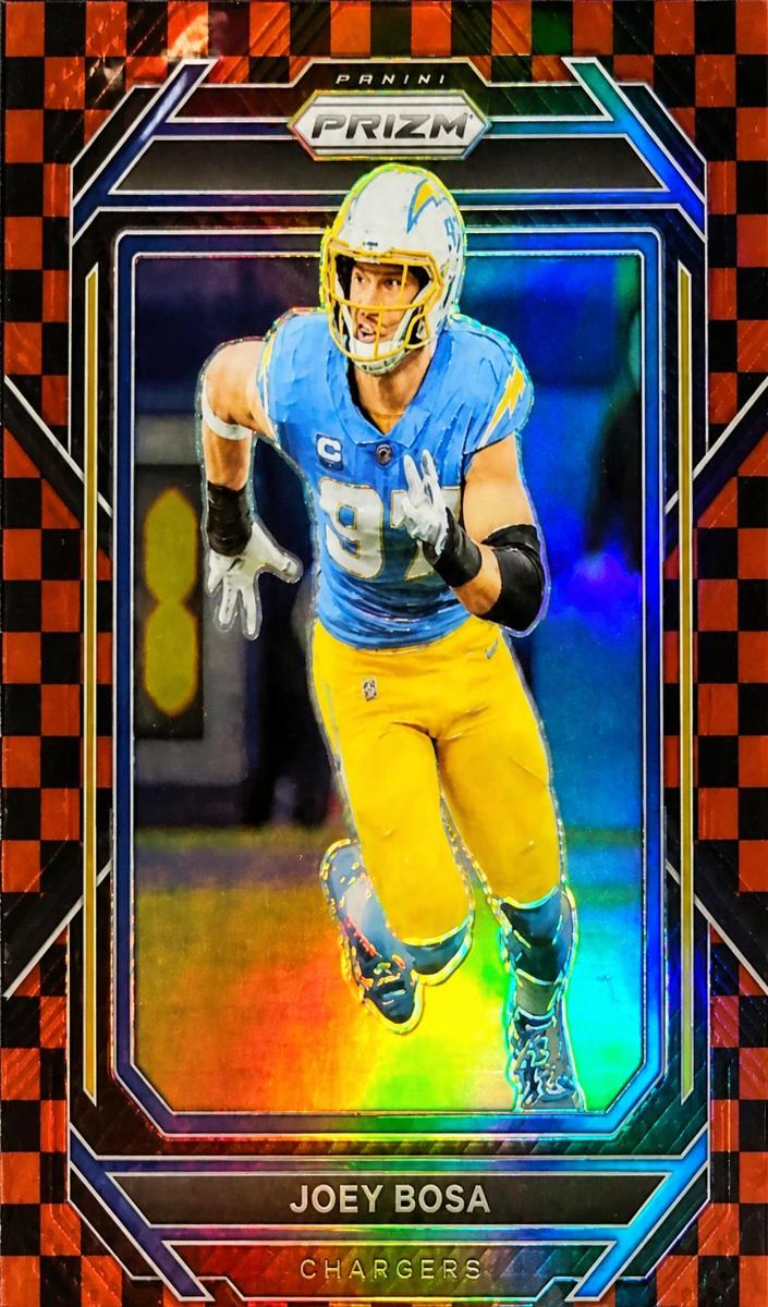 2022 Panini Prizm Football Black and Red Checker Joey Bosa #155 PSA 10