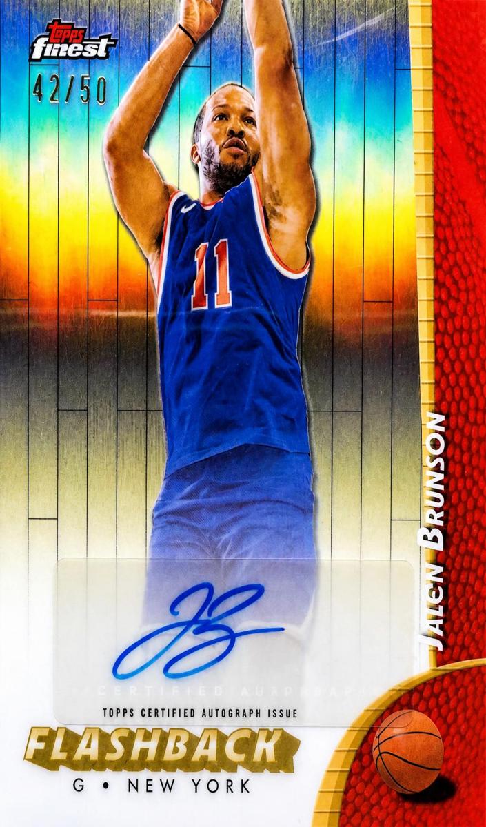 2024 Topps Finest Basketball Gold Refractor Jalen Brunson #FBA-JB