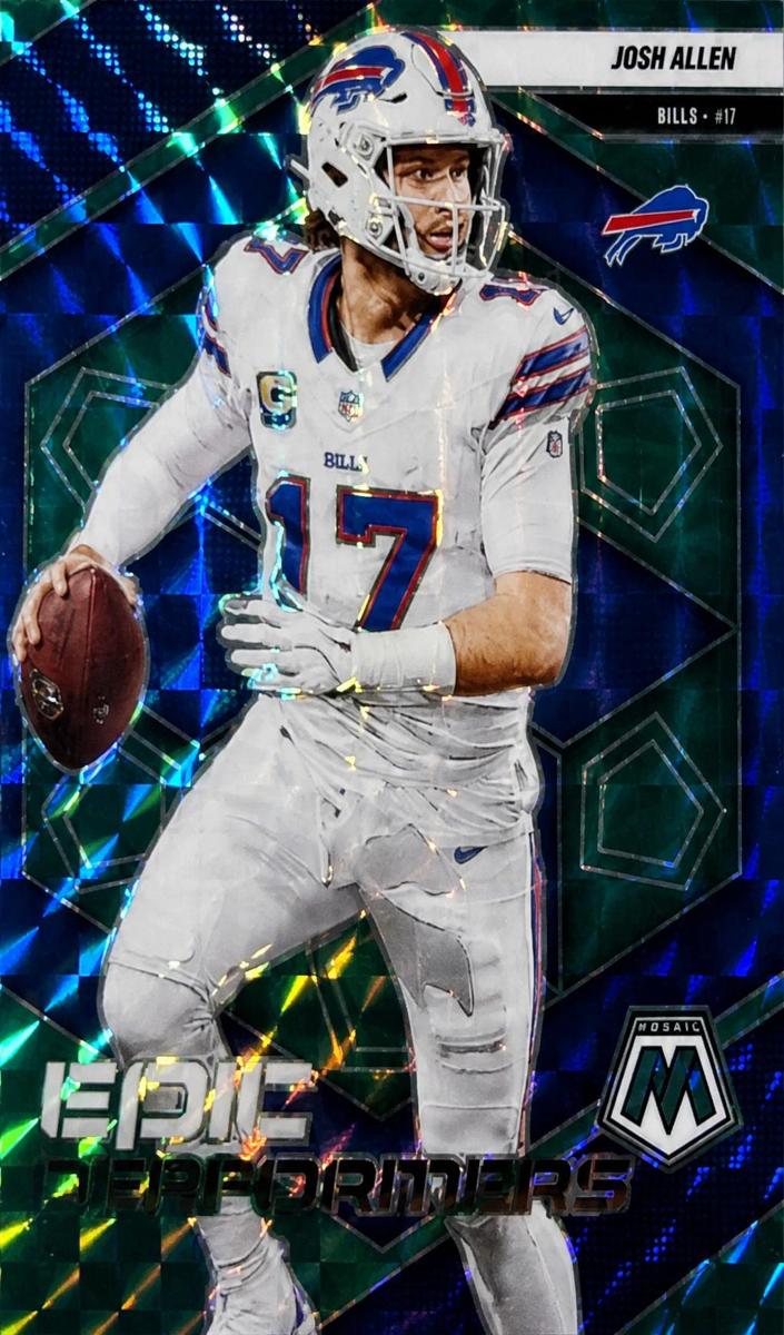 2025 Panini Mosaic Football Green Josh Allen #9