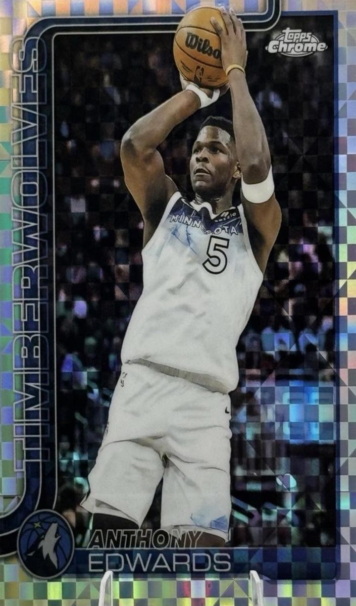 2025 Topps Chrome Basketball X-Fractor Anthony Edwards #151 RAW Ungraded