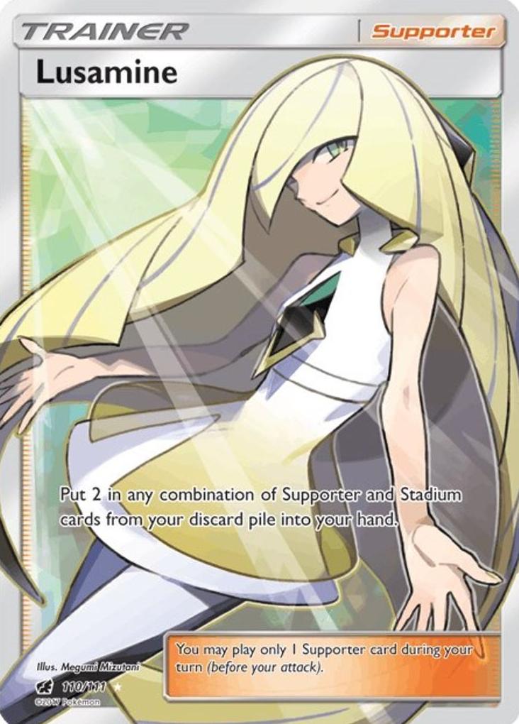 2017 Pokemon Sun & Moon Crimson Invasion Lusamine #110 PSA 9