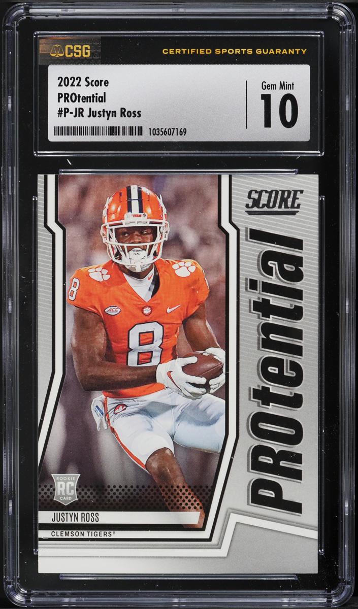 2022 Panini Score Football Justyn Ross #P-JR
