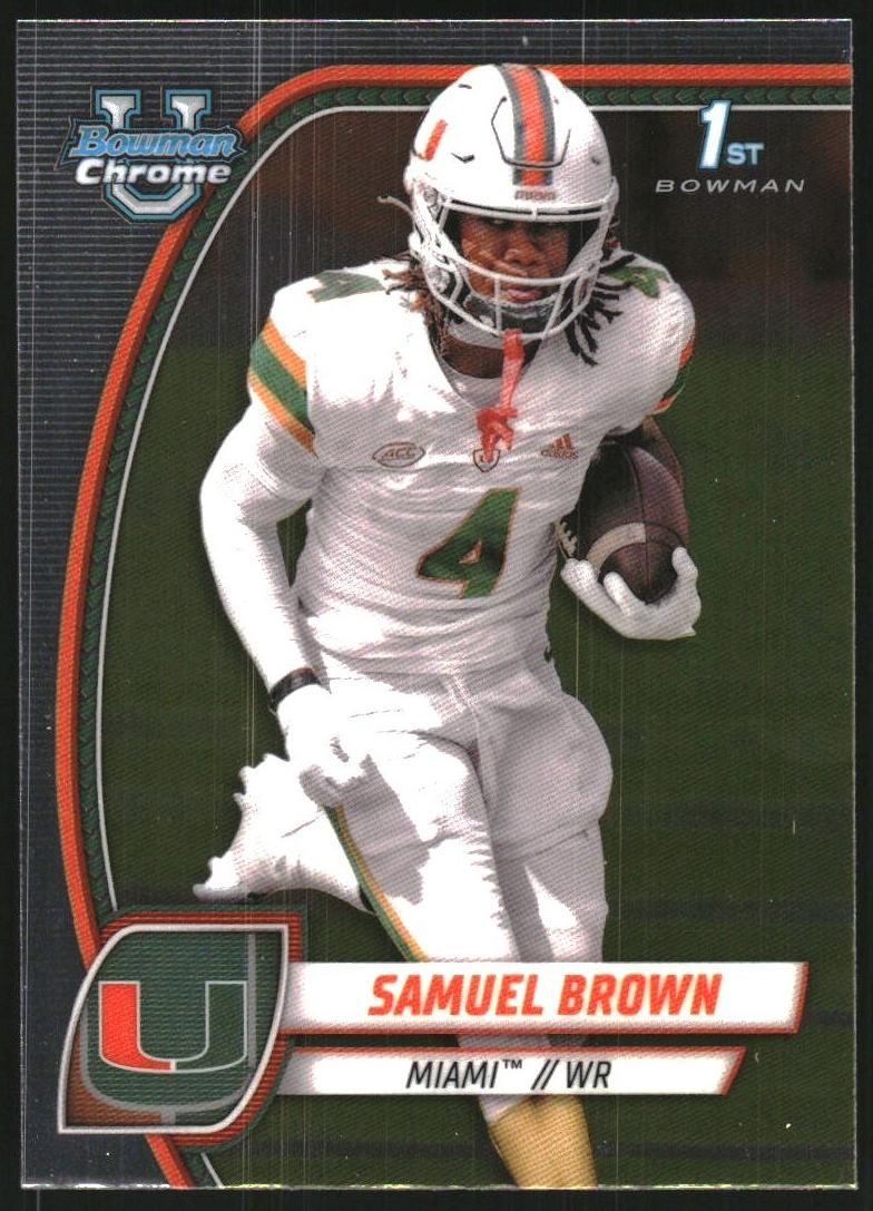 2024 Bowman Chrome University Football Samuel Brown #159