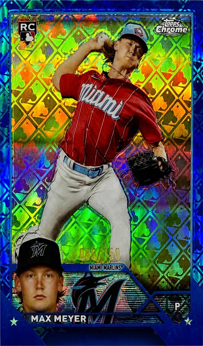 2023 Topps Chrome Logofractor Baseball Blue Max Meyer #104
