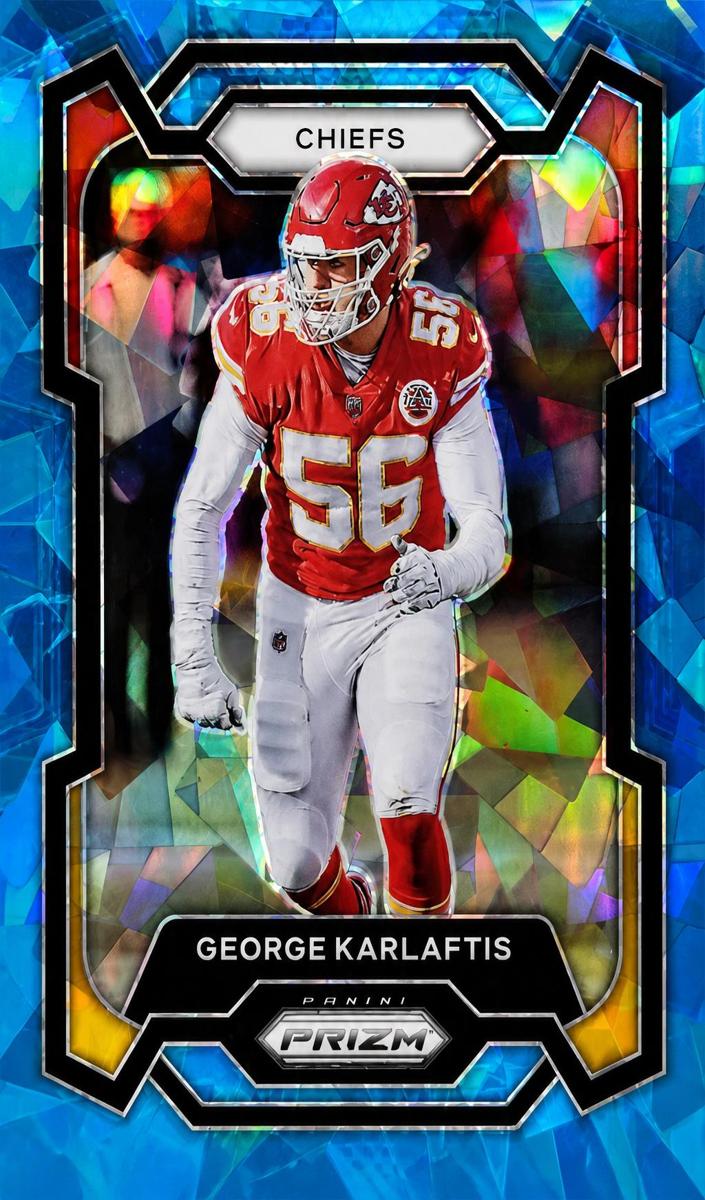 2023 Panini Prizm Football Blue Ice George Karlaftis #143