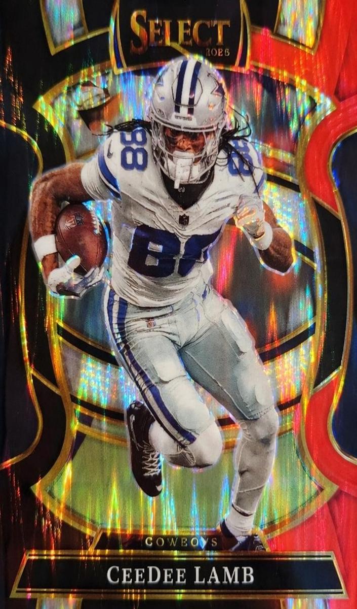 2025 Panini Select Football Black and Red Shock CeeDee Lamb #98