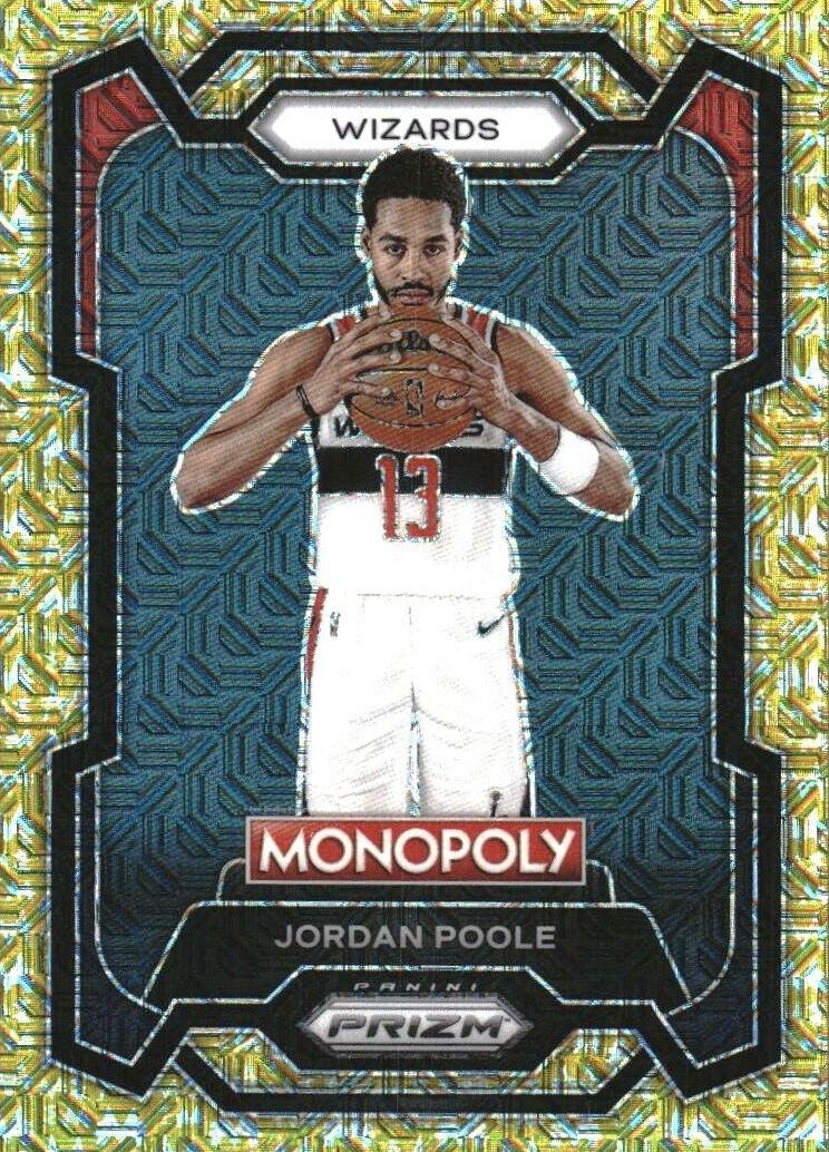 2023 Panini Prizm Monopoly Basketball Gold Millionaire Shimmer Jordan Poole #88