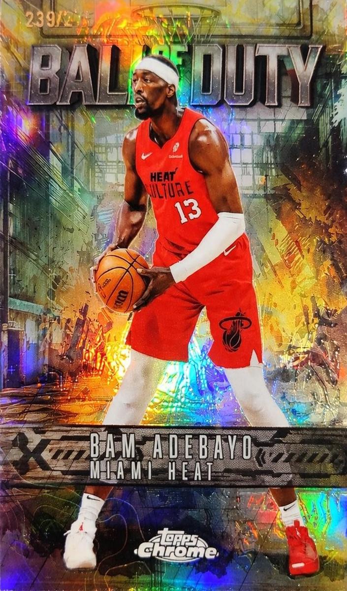 2025 Topps Chrome Basketball Yellow Refractor Bam Adebayo #BD-15